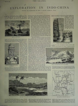 Item #357634 Exploration in Indo-China. A four page illustrated article from the Graphic...