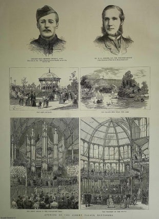 Item #357636 The Albert Palace, Battersea. Opening ceremony. An original print from the Graphic...