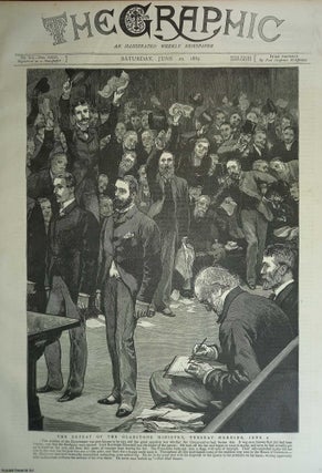 The Defeat of the Gladstone Ministry, June 1885. Two original. Gladstone.