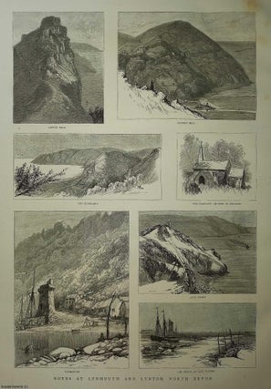 Item #357639 Lynmouth and Lynton, North Devon. A series of views in an original print from the...