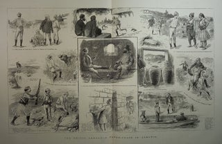 Item #357657 The Briton Abroad. A Paper Chase in Albania. A double page print, featuring a series...