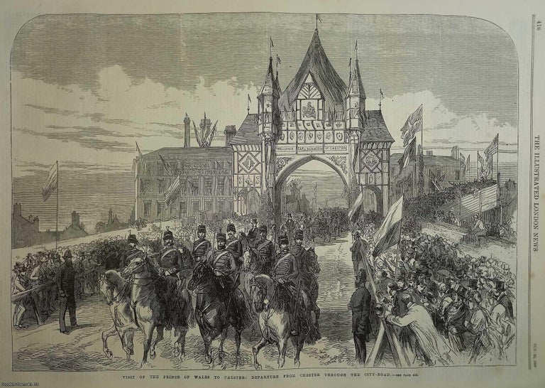 Item #357753 Visit of the Prince of Wales to Chester. A collection of 7 original woodcut engravings from the Illustrated London News, 1869. CHESTER.