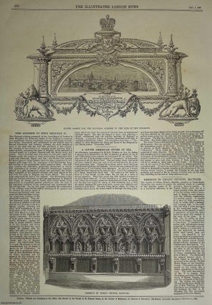 Item #357778 The Address to King Leopold II of Belgium. An original woodcut engraving from the...