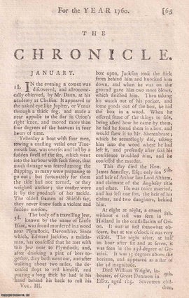 Item #358051 Chronicle for the year 1760. An original article from The Annual Register for 1760....