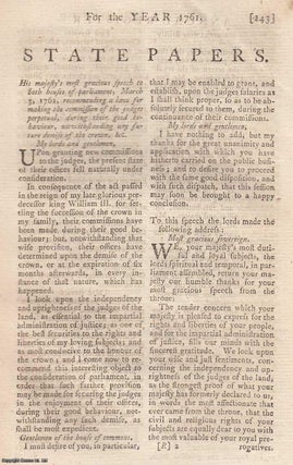 State Papers for 1761. [Mainly relating to the Seven Years'. Edmund Burke.
