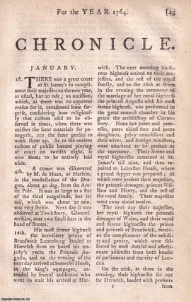 Item #358103 Chronicle for the year 1764. An original article from The Annual Register for 1764....