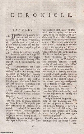 Item #358120 Chronicle for the year 1765. An original article from The Annual Register for 1765....