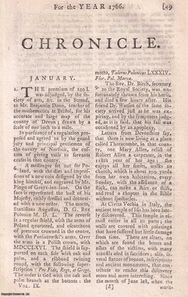 Item #358131 Chronicle for the year 1766. An original article from The Annual Register for 1766....