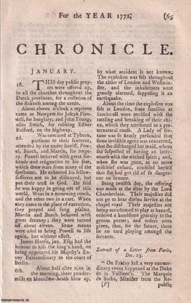 Item #358212 Chronicle for the year 1772. An original article from The Annual Register for 1772....