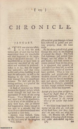 Item #358317 Chronicle for the year 1779. An original article from The Annual Register for 1779....