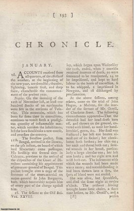 Item #358397 Chronicle for the year 1786. An original article from The Annual Register for 1786....
