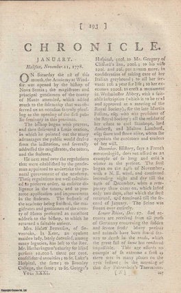 Item #358437 Chronicle for the year 1789. An original article from The Annual Register for 1789....