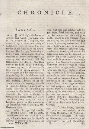 Item #358519 Chronicle for the year 1796. An original article from The Annual Register for 1796....