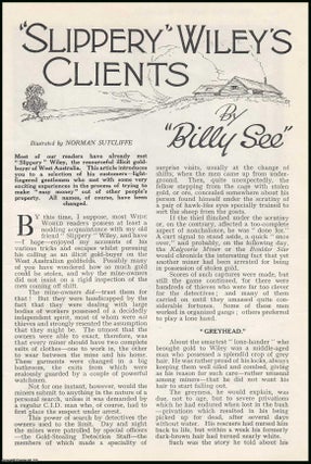 Item #358765 Slippery Wiley's Clients : gold-buyer of West Australia. An uncommon original...