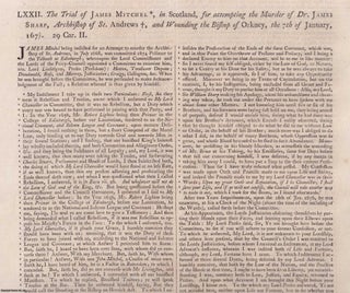 Item #359200 1776 Printing : The Trial of James Mitchel, in Scotland, for attempting the Murder...