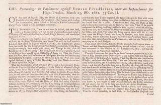 Item #359231 1776 Printing : Proceedings Against Edward Fitzharris in The King's Bench, upon His...