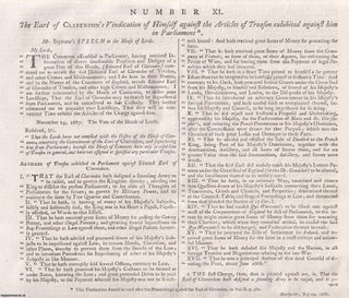 Item #359251 BANISHMENT OF CLARENDON. The Earl of Clarendon's Vindication of Himself against the...