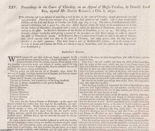 Item #359260 Proceedings in the Court of Chivalry, on an Appeal of High Treason, by Donald, Lord...