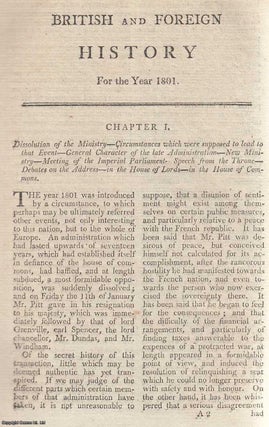 Item #359741 British and Foreign History for the Year 1801. An original article from The New...