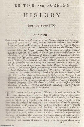 Item #359743 British and Foreign History for the Year 1809. An original article from The New...