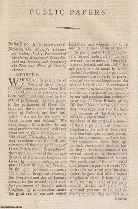 Public Papers for 1801. An original article from The New. New Annual Register.