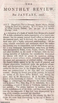 Item #359894 Journal of a Tour in Germany, Sweden, Russia, Poland during the years 1813 and 1814,...