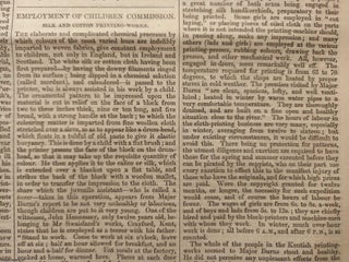Item #360020 Silk and Cotton Printing Works. Employment of Children Commission. Published by W. &...