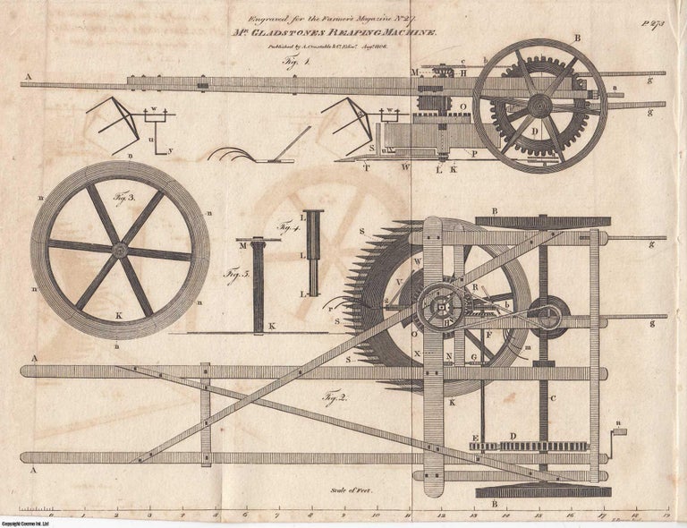 Item #360168 Description of a Reaping Machine, to be wrought by one Horse, invented by Mr...
