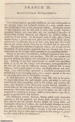Agricultural Intelligence. Accounts of agricultural practices from a variety of towns and regions. An original essay from The Farmer's Magazine, 1806. No author is given for this article.