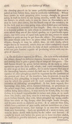 Item #360177 Essay on the Culture of Wheat. An original essay from The Farmer's Magazine, 1806....