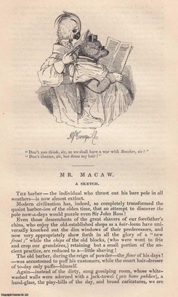 Item #360192 Mr Macaw. An original essay from Bentley's Miscellany, 1840. Charles Robert Forrester