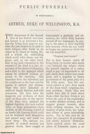 Item #360207 Duke of Wellington. Public Funeral of Field Marshal Arthur, Duke of Wellington, K.G....