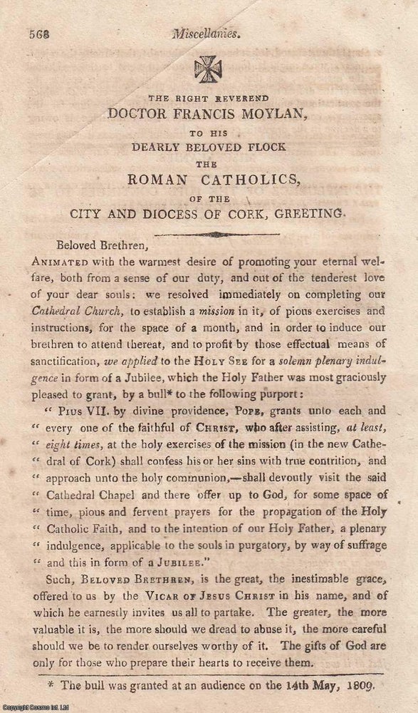 Item #360289 The Influence of The Pope Acknowledged in Ireland. An original essay from The...