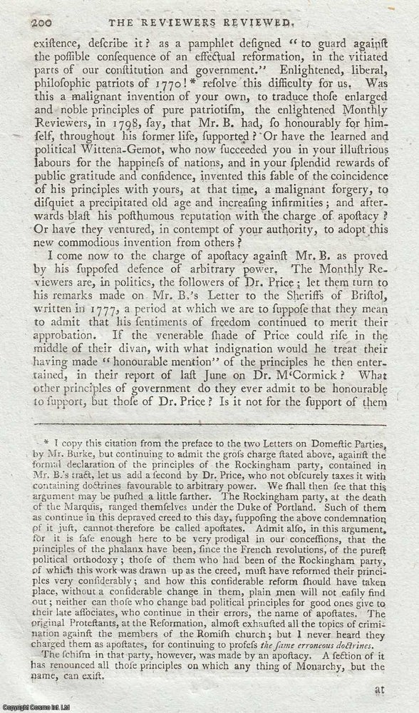 Item #360309 McCormick's Life of Edmund Burke. An original essay from The Anti-Jacobin, 1799. No author is given for this article. Anti-Jacobin Review.