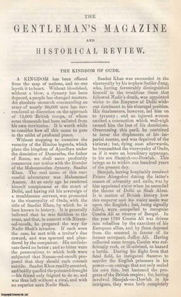 Item #360328 The Kingdom of Oude. An original essay from The Gentleman's Magazine, 1856. No...