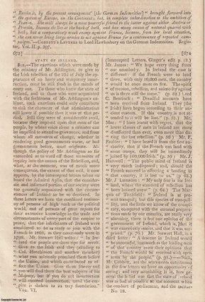 Item #360353 State of Ireland. An original essay contained in Cobbett's Political Register, Nov...