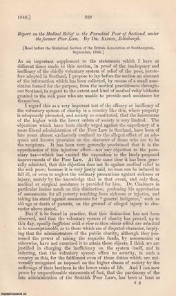 Item #360551 Report on the Medical Relief to the Parochial Poor of Scotland, under the former...