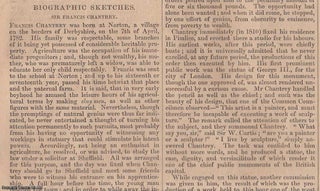 Item #360557 1843. Sir Francis Chantrey, Royal Academy. FEATURED in Chambers' Edinburgh Journal....