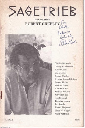 Item #360686 VI, for Robert Creeley. Publisher's Offprint from Sagetrieb. Author's presentation...