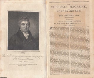 1814, The European Magazine for December. With a portrait of William Fletcher, Justice of the Common Pleas in Ireland. An original Monthly part.