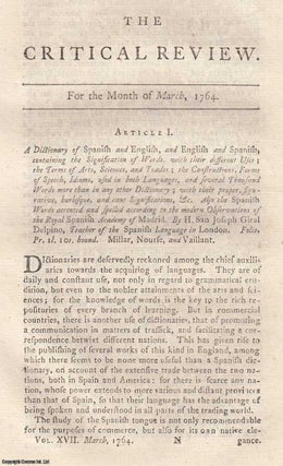 Item #360881 A Dictionary of Spanish and English, and English and Spanish, by H. San Joseph Giral...