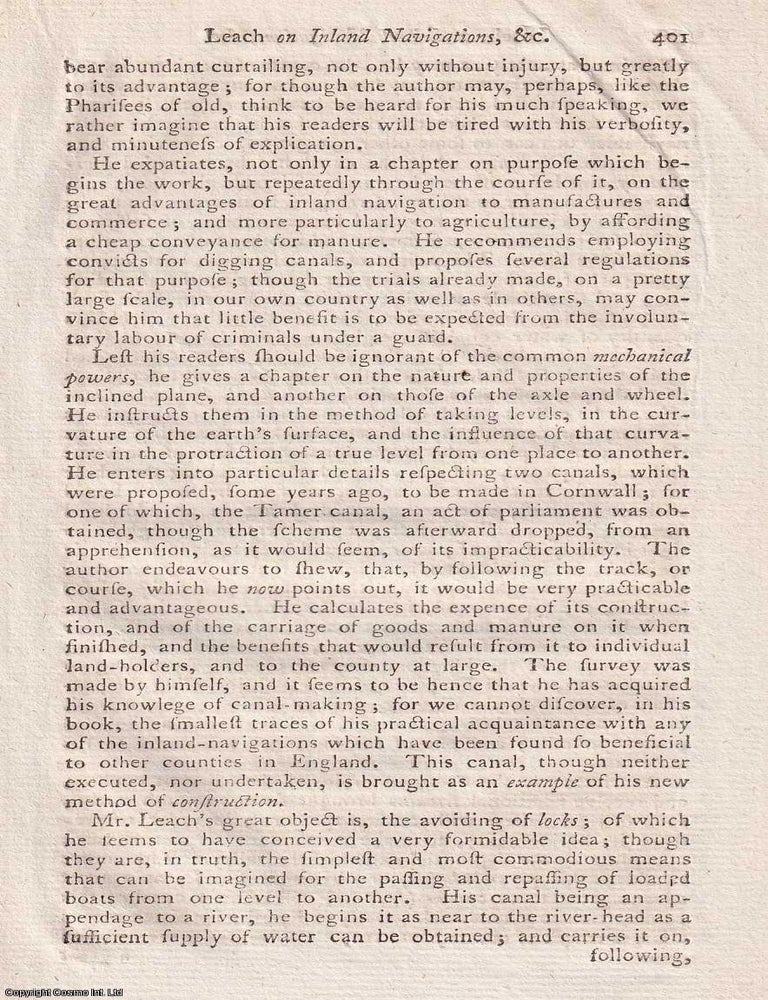 Item #361000 A Treatise of Universal Inland Navigations and The Use of all Sorts of Mines By...