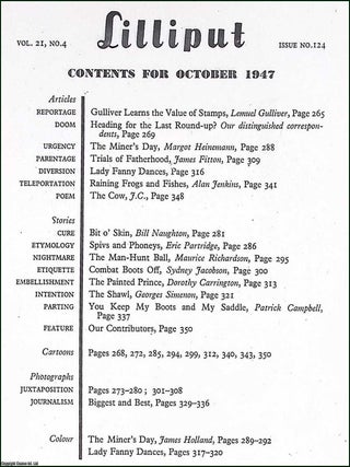 Lilliput Magazine. October 1947. Vol.21 no.4 Issue no.124. James Holland colour illustrations, James Fitton article, Georges Simenon story, and other pieces.
