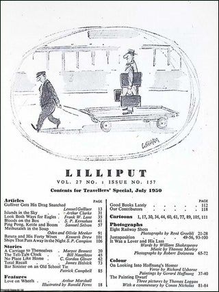 Lilliput Magazine. July 1950. Vol.27 no.1 Issue no.157. Hoffnung coloured illustrations, Arthur C. Clarke article, Bill Naughton story, and other pieces.