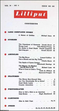 Lilliput Magazine. April 1954. Vol.34 no.4 Issue no.202. Frank Bellamy drawings, Gerald Durrell story, Hugh Macintosh photographs, and other pieces.