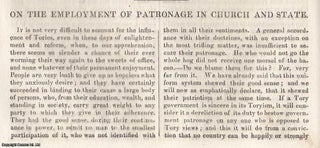 Item #361304 On The Employment of Patronage in Church and State. An original article from Tait's...