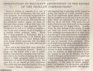 Item #361318 Observations on Milliken's Abridgement of The Report of The Poor-Law Commissioners....