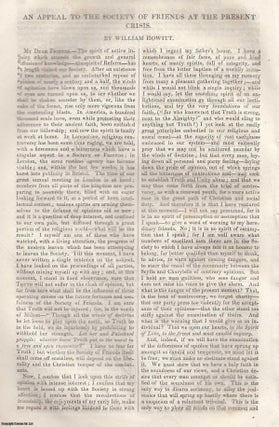 Item #361324 An Appeal to The Society of Friends at The Present Crisis. An original article from...