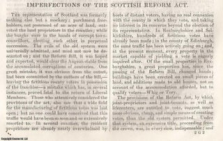 Item #361331 Imperfections of The Scottish Reform Act. An original article from Tait's Edinburgh...