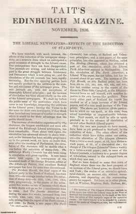 Item #361351 The Liberal Newspapers: Effects of The Reduction of Stamp-Duty (No. 1). An original...